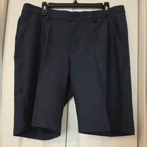 Greg Norman Collection Navy Flat Front Shorts - Golf / Dress Shorts